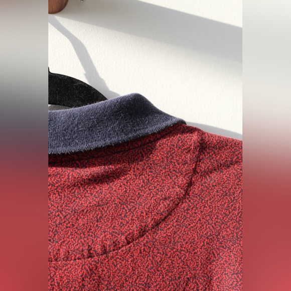 Patterned Red Polo - Picture 7 of 8